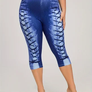 Plus Size Stretchy Capri Pants