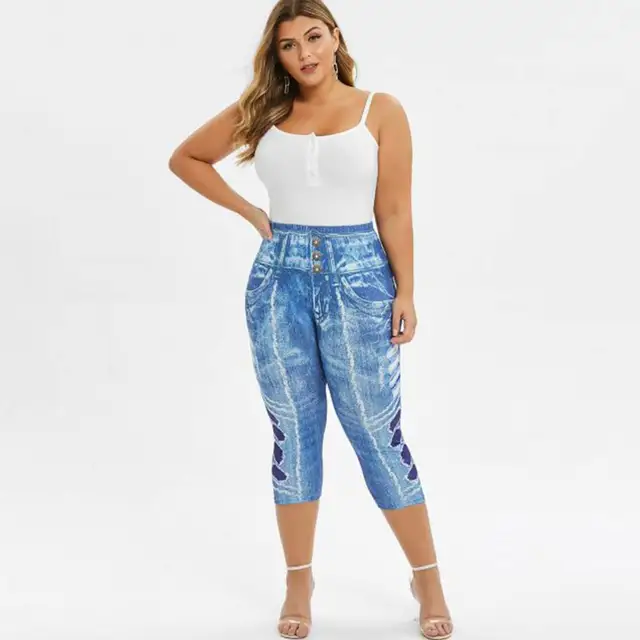 Denim Capri Pants